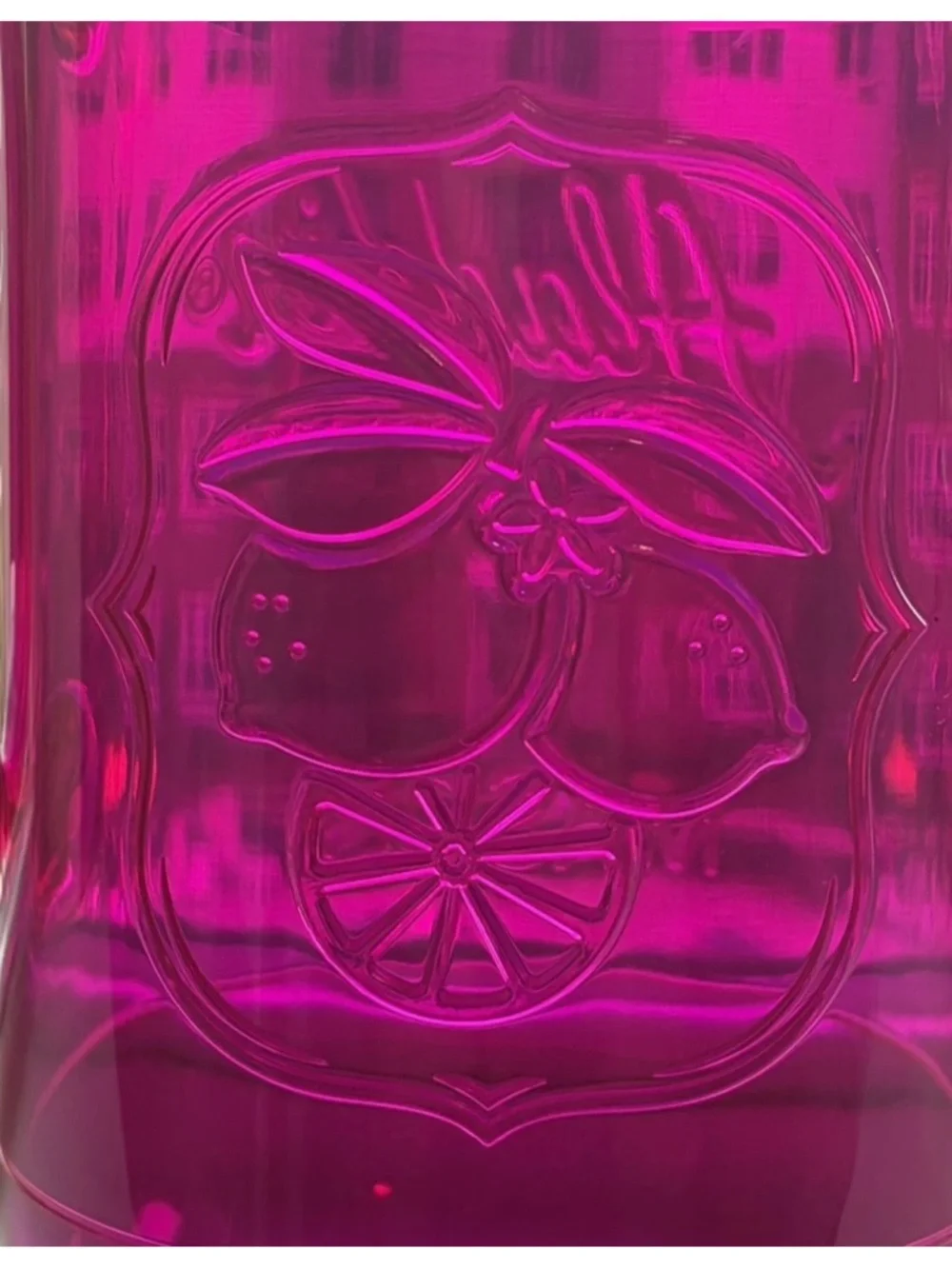 Aladdin Mason Jar Plastic Pitcher with Handle and Spout 80 Ounces Pink
